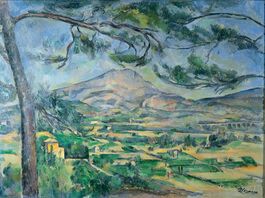 The Monte Ste Victoire with Large Pine a painting by Paul Cezanne