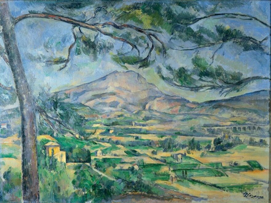 The Monte Ste Victoire with Large Pine a painting by Paul Cezanne