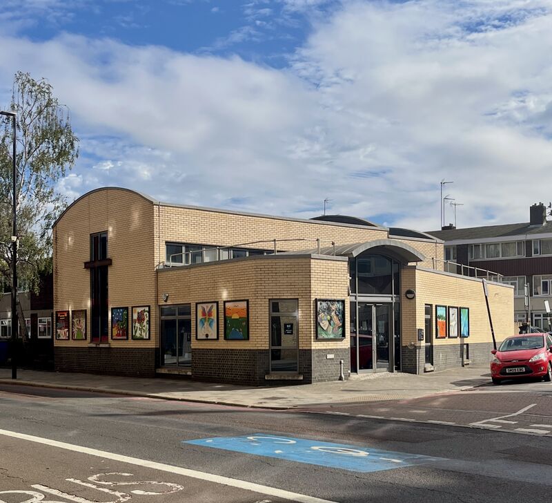 An image of the Mural Installation at 9 Ram St, co-produced by a dozen local young people and artists Shiza Naveed and Julian Hills.