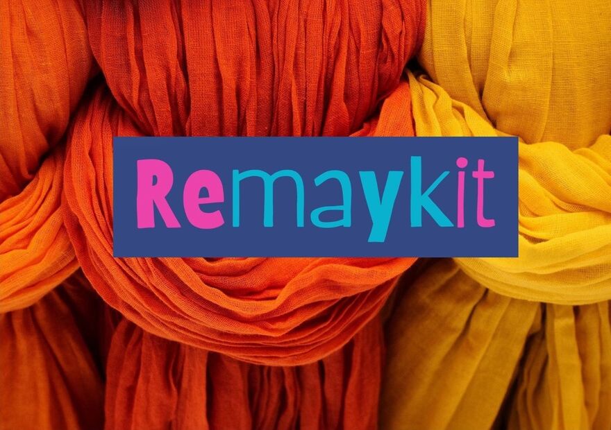 Remaykit logo on upcycled fashion