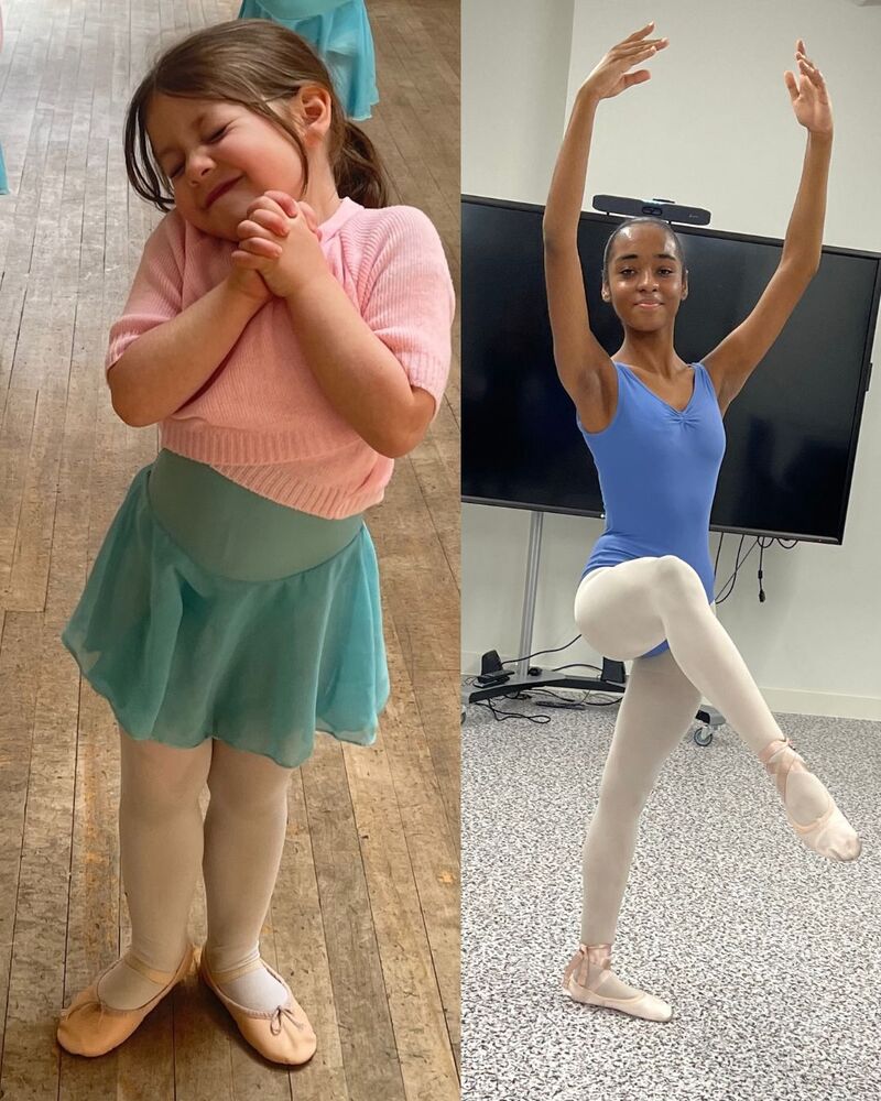 One of our Pre-Primaries 'wishing' in a story and a Grade 5 Ballet exam candidate