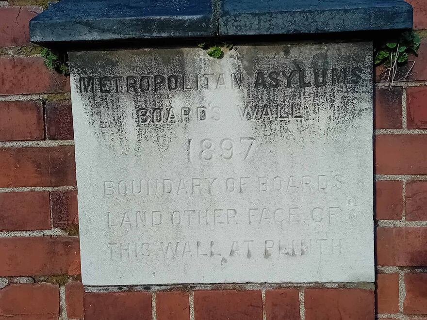 Metropolitan Asylum Board plaque 1897 