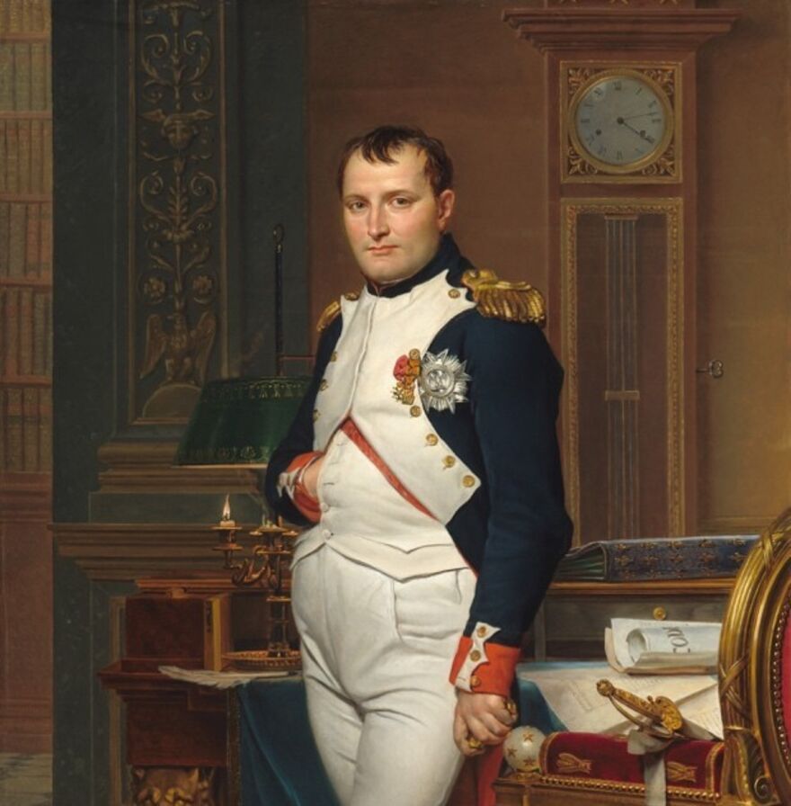 Napoleon in his Study (detail) by Jacques-Louis David
