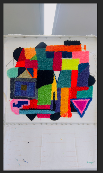 Brightly coloured tapestry