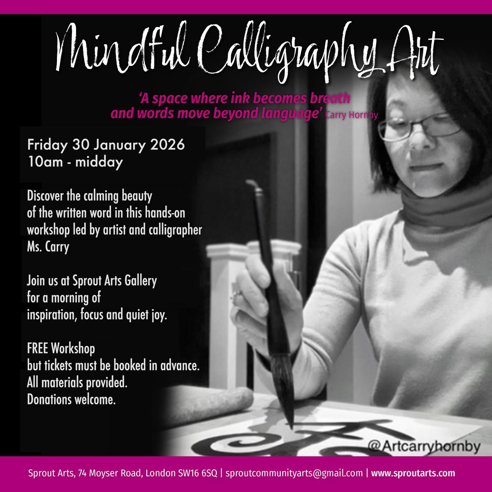 Mindful Calligraphy Art | Welcome to Wandsworth